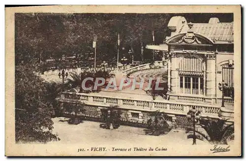 Ansichtskarte AK Vichy Terrasse Et Theatre Du Casino