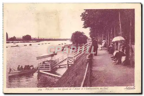 Cartes postales Vichy Les Quais De I&#39Allier Et I&#39Embarcadere Du Golf