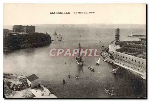 Cartes postales Marseille Sortie Du Port Bateaux