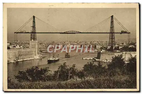 Cartes postales Marseille Entree Du Vieux Port Et Pont Transbordeur