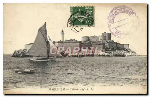 Cartes postales Marseille Chateau d&#39If Bateau Voilier