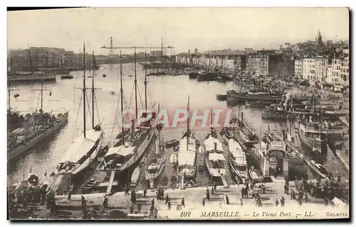 Cartes postales Marseille Le Vieux Port Bateaux