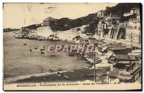 Ansichtskarte AK Marseille Promenade De La Corniche Anse Du Prophete