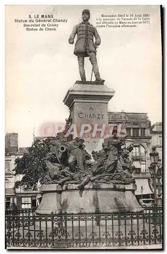 Ansichtskarte AK Le Mans Statue Du General Chanzy Bas relief de Croisy Militaria