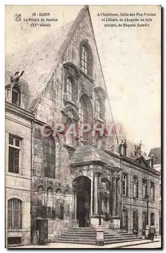 Cartes postales Dijon Le Palais De Justice Salle des Pas Perdus et cloture de chapelle en bois Hugues Sambin