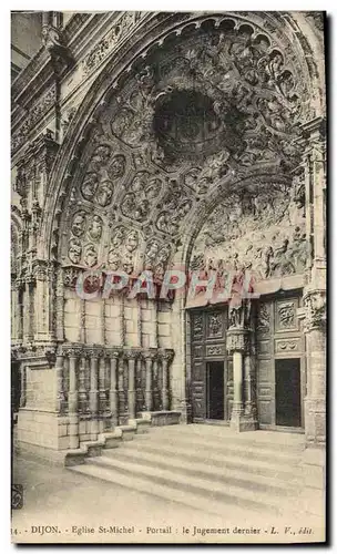 Cartes postales Dijon Eglise St Michel Portail Le Jugement dernier