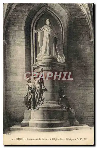 Ansichtskarte AK Dijon Monument De Bossuet A I&#39Eglise Saint Benigne