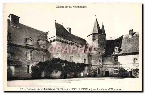 Ansichtskarte AK Chateau De Carrouges La Cour D&#39Honneur