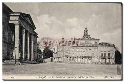 Cartes postales Alencon Le Palais De Justice Et I'Hotel De Ville