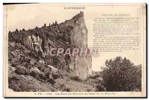 Cartes postales Auvergne La Dent Du Marais Ou Saut De La Pucelle