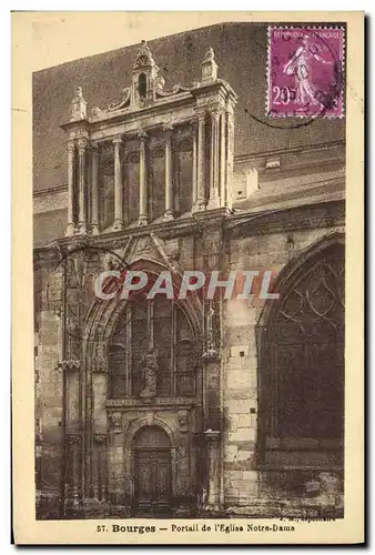 Cartes postales Bourges Portail De I&#39Eglise Notre Dame