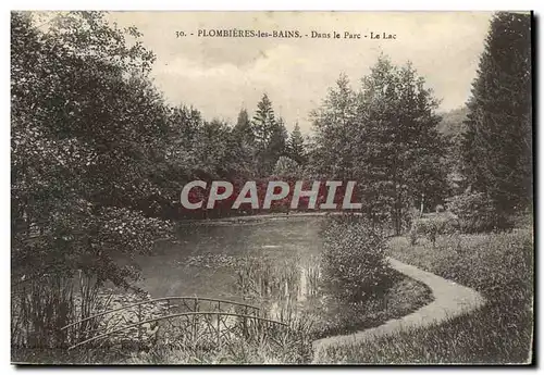Cartes postales Plombieres les Bains Dans Le Parc Le Lac