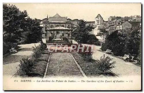 Ansichtskarte AK Dieppe Les Jardins Du Palais De Justice Kiosque