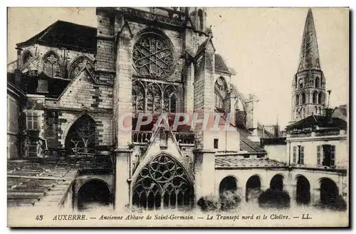 Ansichtskarte AK Auxerre Ancienne Abbave De Saint Germain Le transept nord et le cloitre