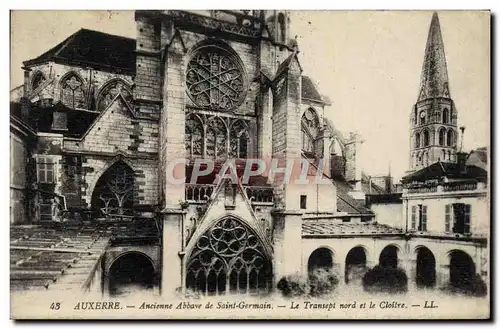 Cartes postales Auxerre Ancienne Abbave De Saint Germain Le transept nord et le cloitre