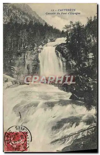 Cartes postales Cauterets Cascade Du Pont D&#39Espagne