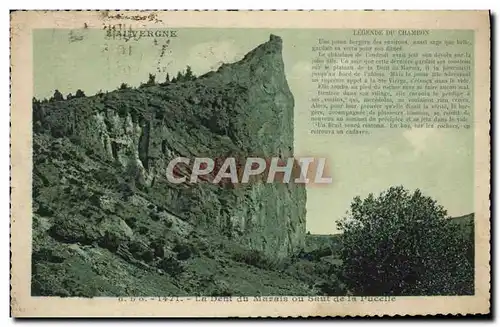 Cartes postales Auvergne Legende du Chambon La dent du marais ou saut de la pucelle