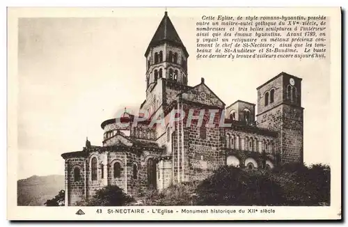 Cartes postales St Nectaire L&#39Eglise Monument Historique