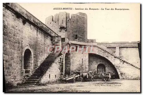 Ansichtskarte AK Aigues Mortes Interieur Des Remparts La Tour Des Bourguignons