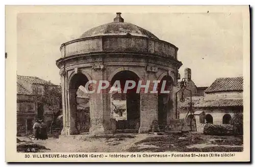 Cartes postales Villeneuve Lez Avignon Interieur De la Chartreuse Fontaine St Jean