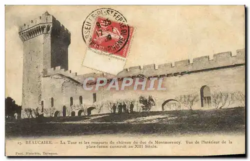 Cartes postales Beaucaire La Tour Et Les Remparts Du Chateau Du Duc de Montmorency Vue de l&#39interieur de la p