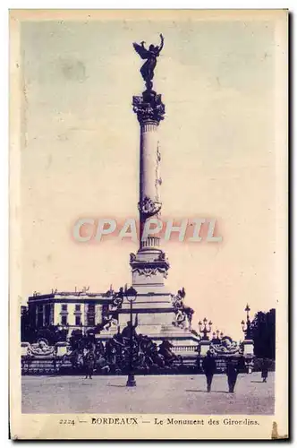 Cartes postales Bordeaux Le Monument Des Girondins