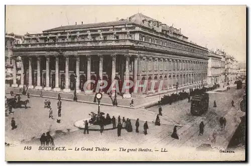 Cartes postales Bourdeaux Le Grand Theatre Tramway