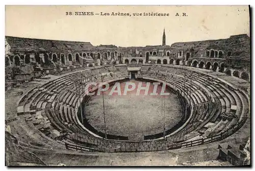 Cartes postales Nimes Les Arenes Vue interieure