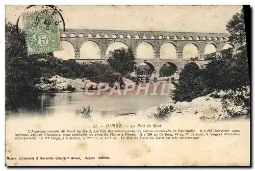 Cartes postales Nimes Le Pont Du Gard