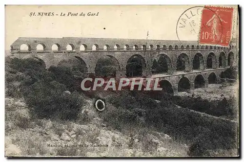 Cartes postales Nimes Le Pont Du Gard