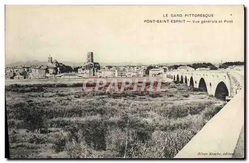 Cartes postales Pont Saint Esprit Vue Generale Et Pont