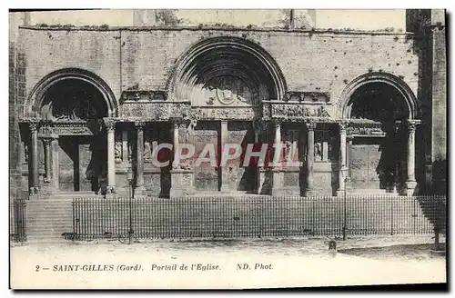 Cartes postales Saint Gilles Portail De I&#39Eglise