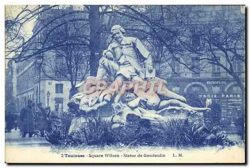 Ansichtskarte AK Toulouse Square Wilson Statue De Goudoulin Soldats Militaria