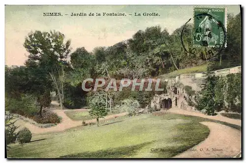 Cartes postales Nimes Jardin De La Fontaine La Grotte