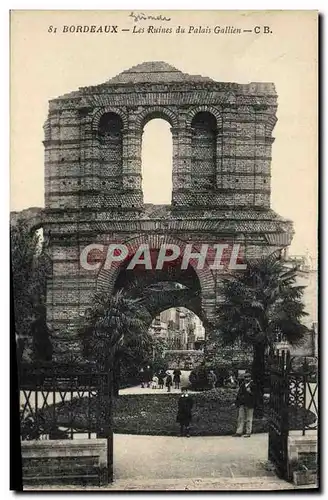 Cartes postales Bordeaux Les Ruines Du Palais Gallien