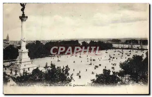 Ansichtskarte AK Bordeaux Colonne Des Girondins Et Les Quinconces