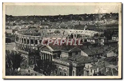 Cartes postales Nimes Les Arenes Et Vue Generale