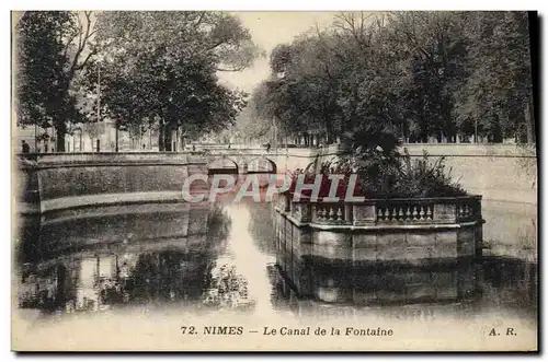 Cartes postales Nimes Le Canal De La Fontaine