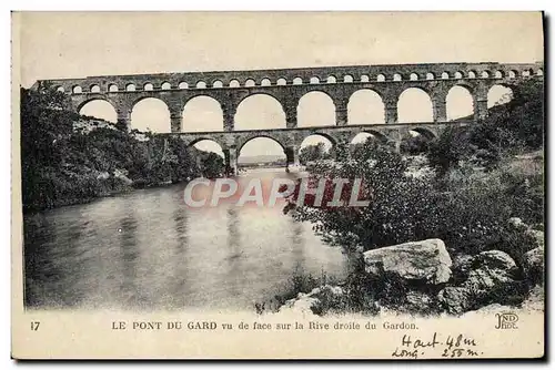 Ansichtskarte AK Le Pont Du Gard Vu De Face Sur la rive droite du Gandon