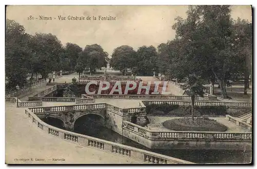 Ansichtskarte AK Nimes Vue Generale De La Fontaine