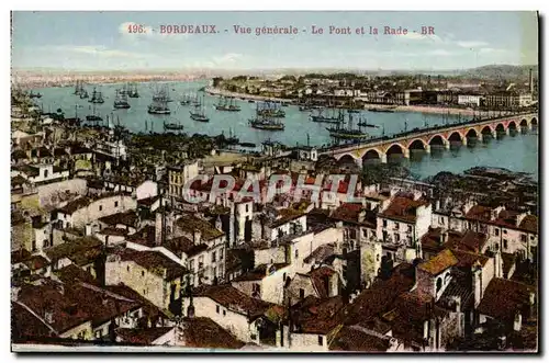 Cartes postales Bordeaux Vue Generale Le Pont Et La Rade