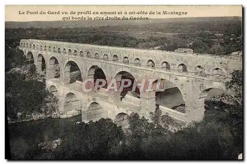 Cartes postales Le Pont Du Gard vu de profil