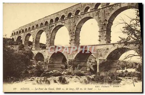 Cartes postales Nimes Le Pont Du Gard