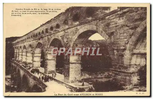 Ansichtskarte AK Le Pont Du Gard Avignon Et Nimes