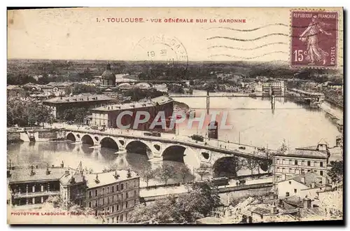 Cartes postales Toulouse Vue Generale Sur La Garonne