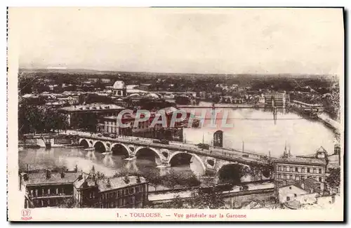 Cartes postales Toulouse Vue Generale Sur La Garonne