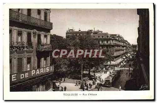 Ansichtskarte AK Toulouse Rue D&#39Alsace Tramway