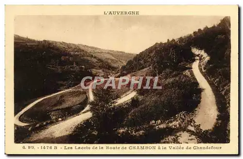 Cartes postales Les Lacets De La Route De Chambon A La Vallee De Chaudefour