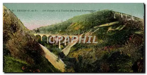 Cartes postales Thiers Les Gorges et le viaduc du grand tournant