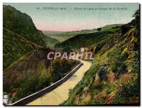 Cartes postales Thiers Route De Lyon Et Gorges De La Duroile